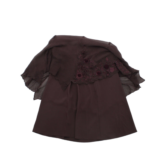 Precis Petite Women's Mini Dress UK 14 Purple Polyester with Silk