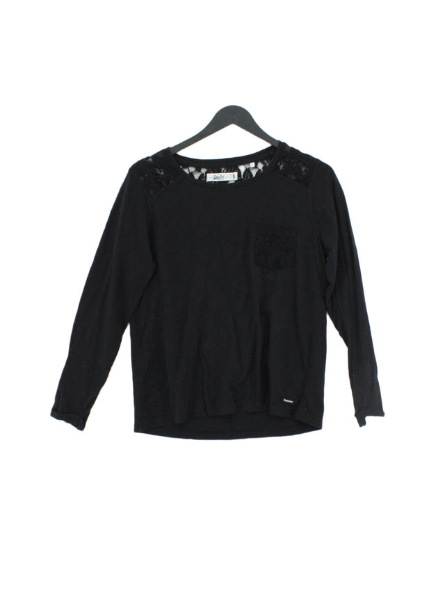 Superdry Women's Top XS Black 100% Cotton