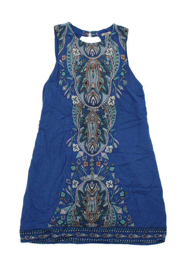 Ecote Women's Mini Dress XS Blue 100% Rayon