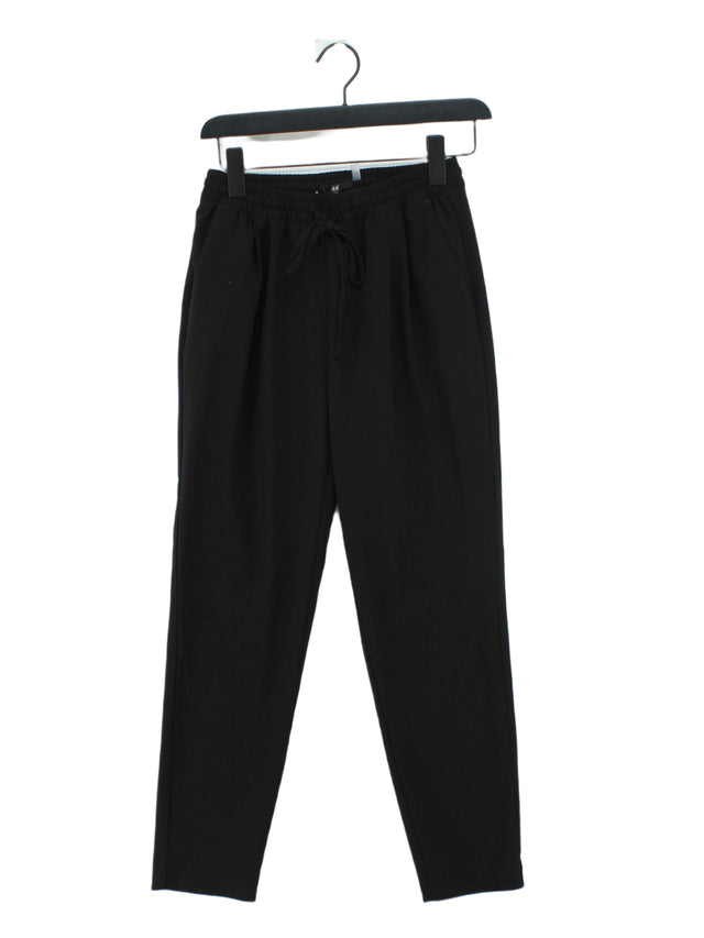 H&M Women's Trousers XS Black Polyester with Elastane