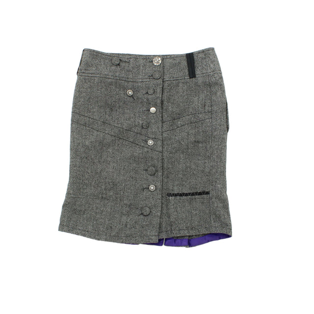 Mistress Women's Midi Skirt UK 10 Grey 100% Other