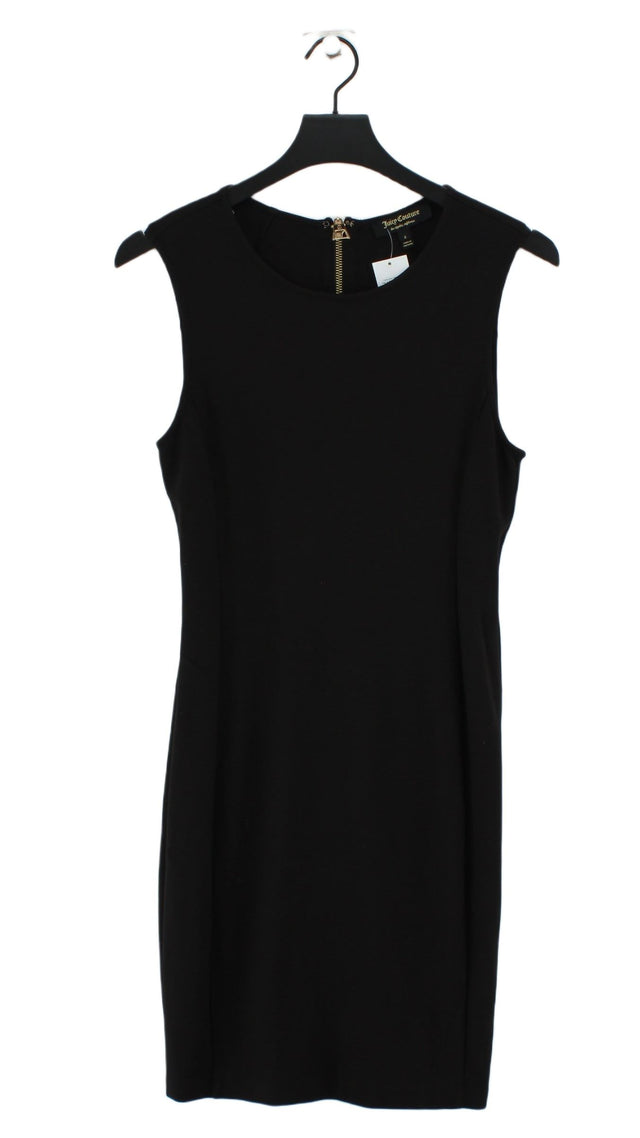 Juicy Couture Women's Midi Dress S Black Viscose with Elastane, Polyamide