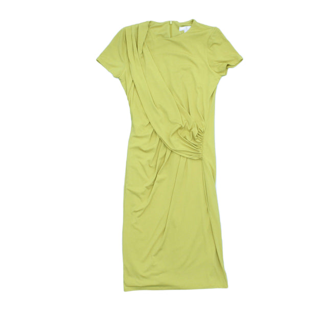 Jasper Conran Women's Midi Dress UK 8 Yellow 100% Polyester