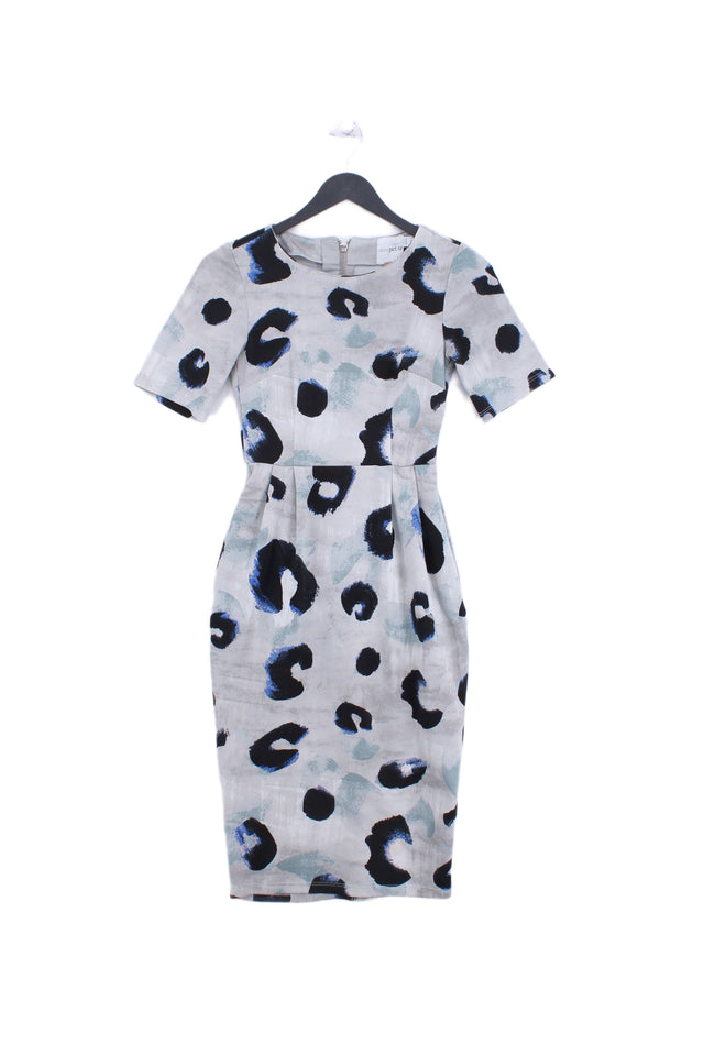 Asos Women's Midi Dress UK 2 Grey Polyester with Elastane
