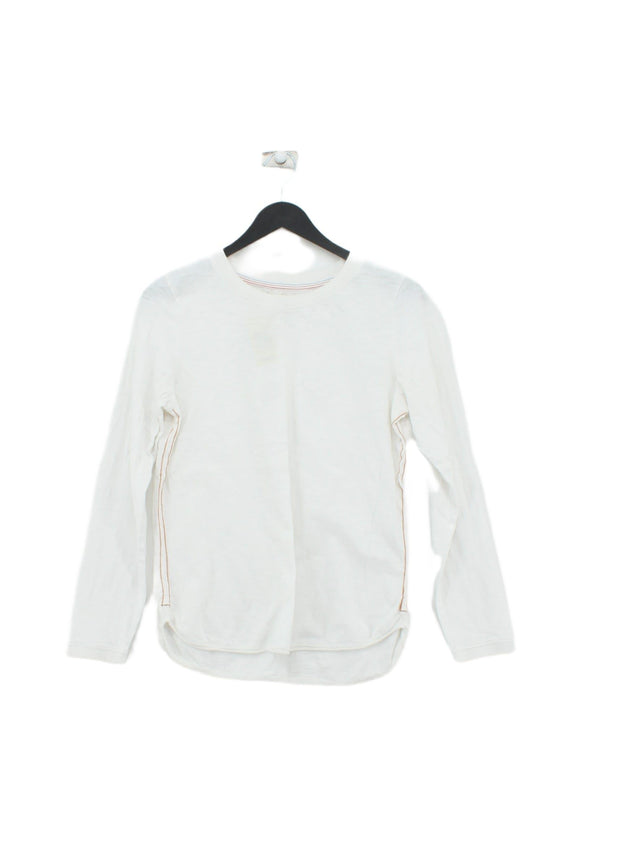 White Stuff Women's T-Shirt UK 10 White 100% Cotton