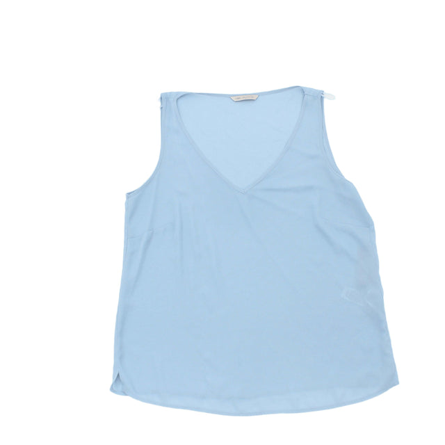 M&S Women's Top UK 14 Blue 100% Polyester