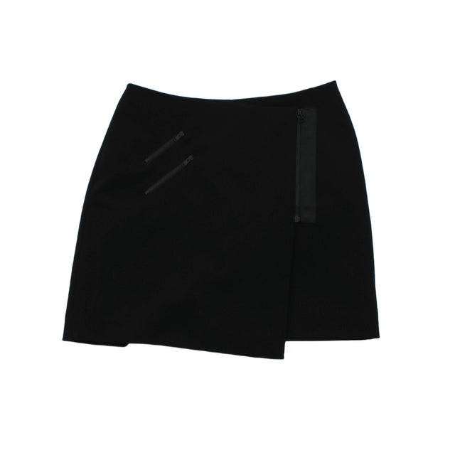 Madewell Women's Midi Skirt UK 6 Black Polyester with Elastane