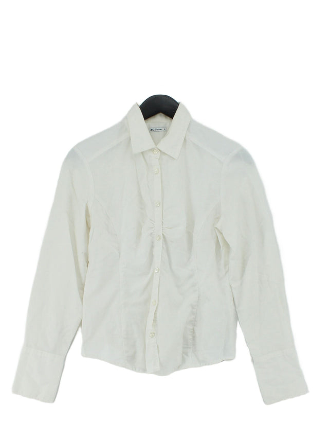 Ben Sherman Women's Shirt M White Cotton with Polyester
