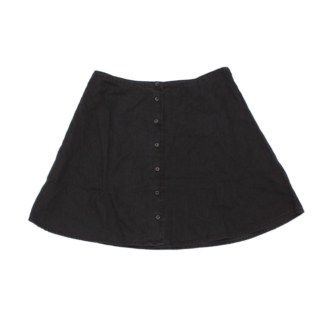 Asos Design Women's Mini Skirt UK 10 Black 100% Cotton