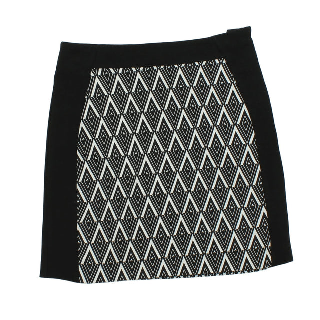 Miss Selfridge Women's Mini Skirt UK 10 Black Cotton with Polyester, Elastane