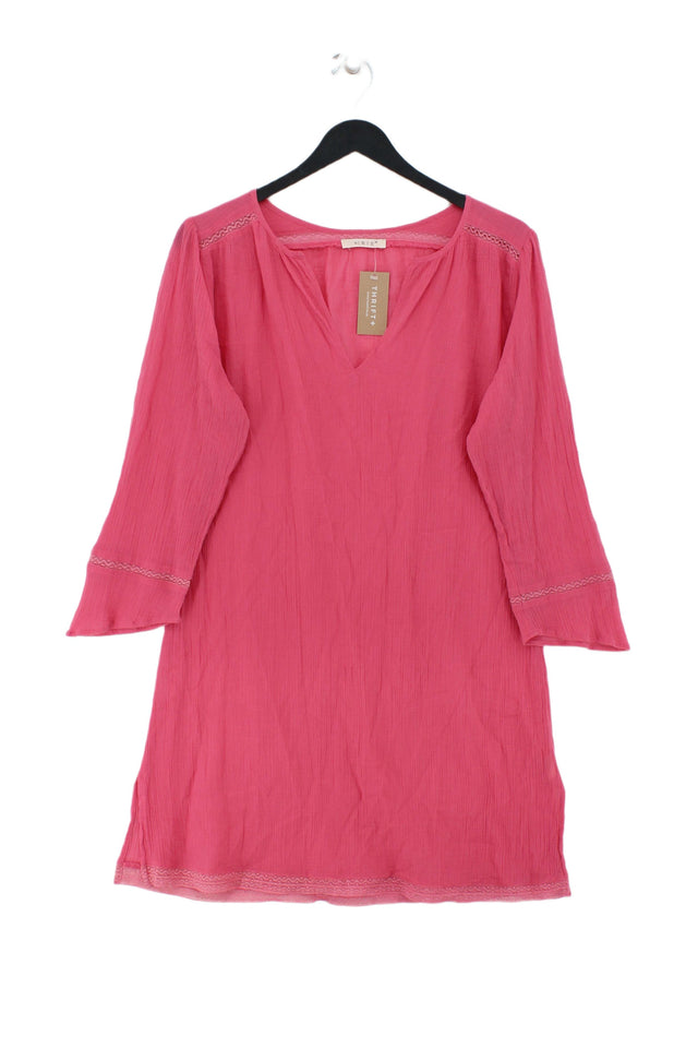 Iris Women's Mini Dress S Pink 100% Cotton