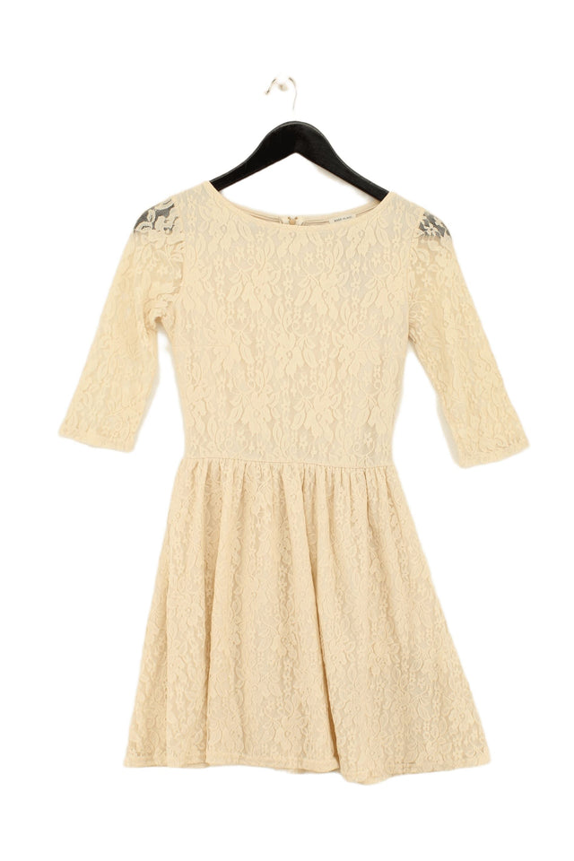 River Island Women's Maxi Dress UK 8 Cream 100% Polyester