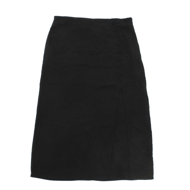 Divided Women's Midi Skirt UK 8 Black 100% Viscose