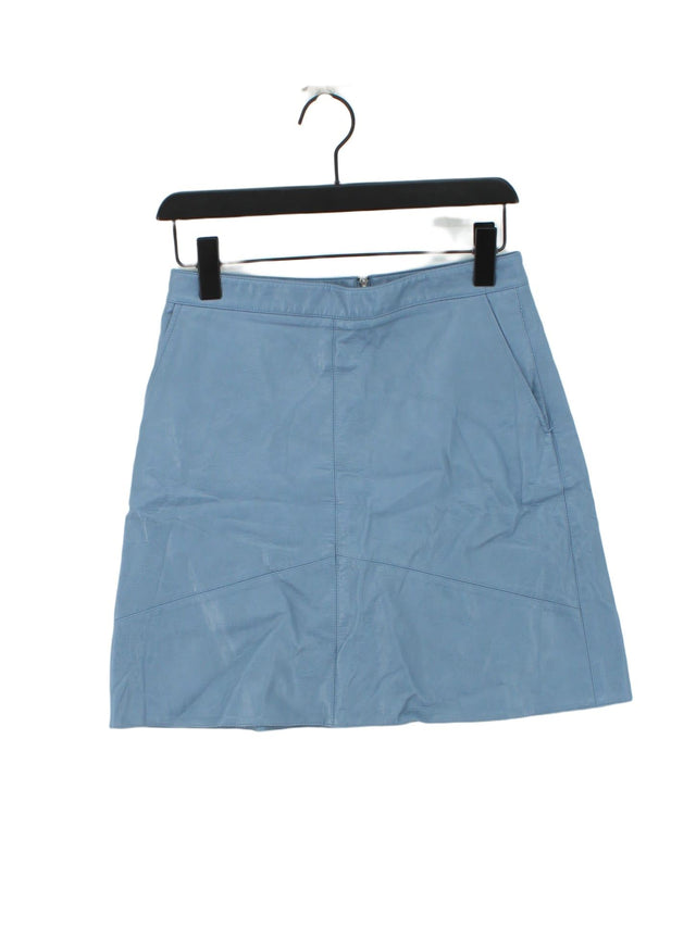 Zara Women's Mini Skirt S Blue Other with Polyester, Viscose