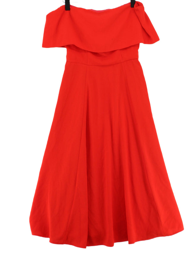 Asos Women's Maxi Dress UK 8 Orange 100% Polyester