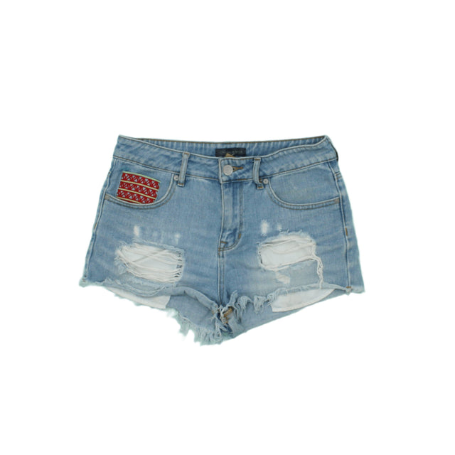 Kendal + Kylie Women's Shorts W 27 in Blue Cotton with Other