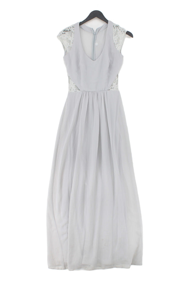 Elise Ryan Womens Maxi Dress 8 Gray 100% - Polyester