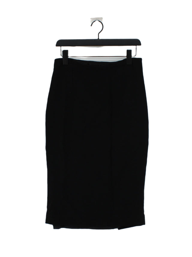 Hobbs Women's Maxi Skirt UK 12 Black Wool with Polyamide, Polyester