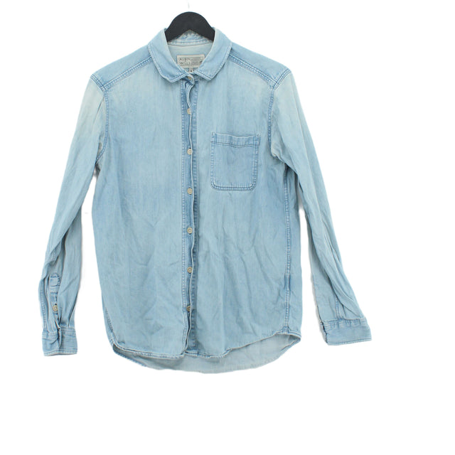 Aubin & Wills Women's Shirt UK 8 Blue 100% Cotton