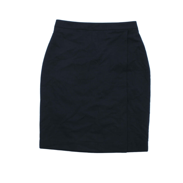 MNG Women's Midi Skirt UK 12 Blue Polyester with Viscose, Elastane