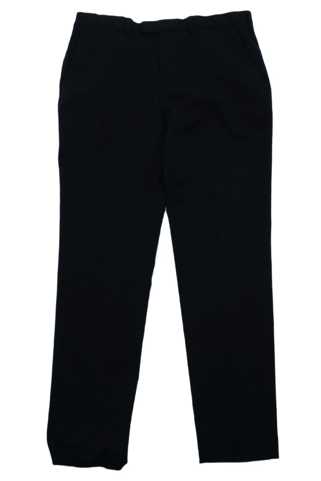 M&s Women's Trousers W 36 in; L 33 in Black 100% Polyester