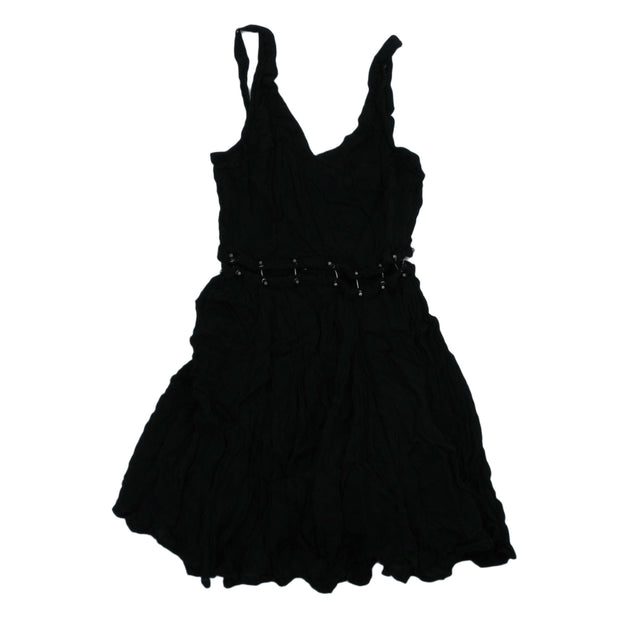 Topshop Women's Mini Dress UK 8 Black 100% Viscose