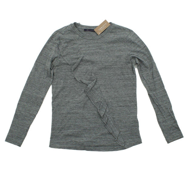 M&S Women's Top UK 8 Grey Polyester with Cotton