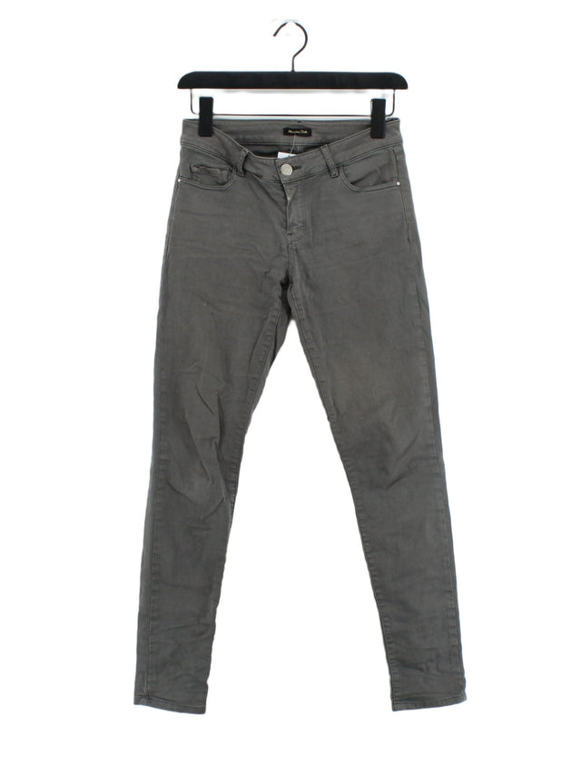 Massimo Dutti Women's Jeans UK 8 Grey Cotton with Elastane