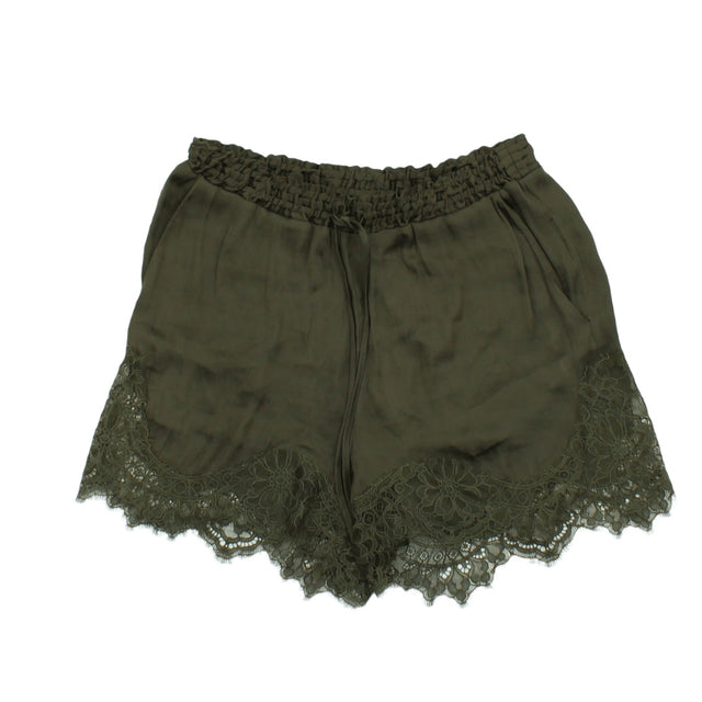 H&M Women's Shorts UK 4 Green 100% Polyester