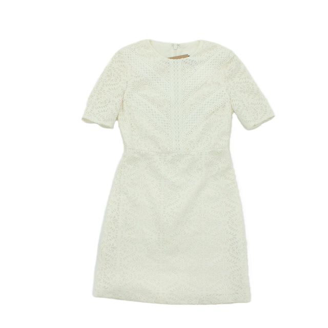 Topshop Women's Midi Dress UK 8 White 100% Polyester