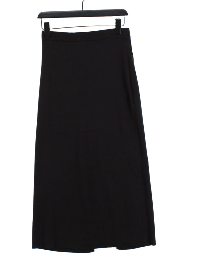 Michele Hope Women's Midi Skirt UK 10 Black Cotton with Acrylic