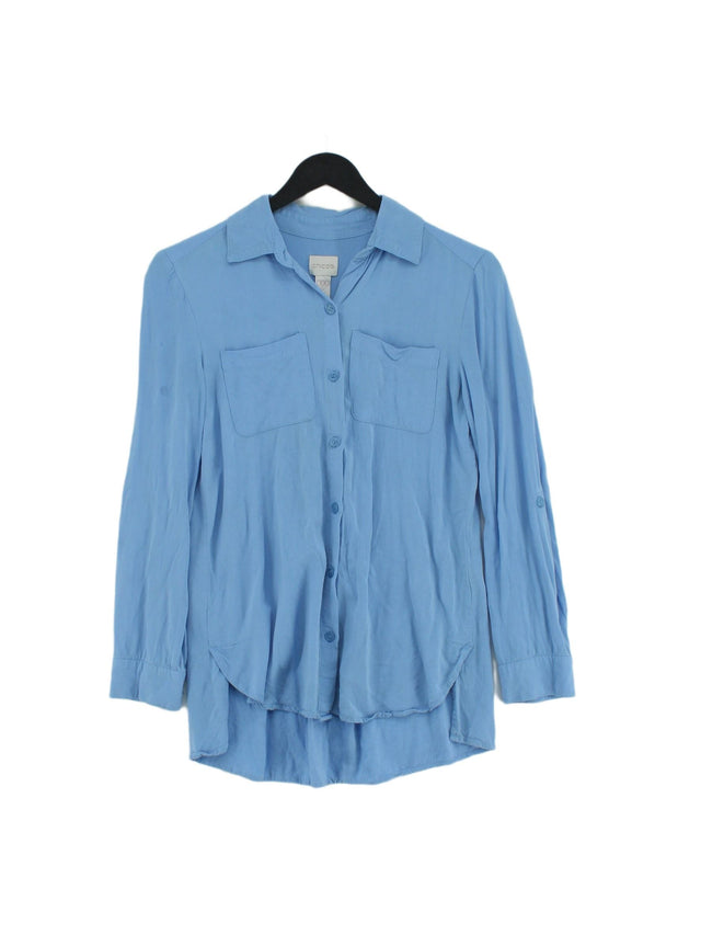 Chico's Women's Shirt Blue Rayon with Viscose