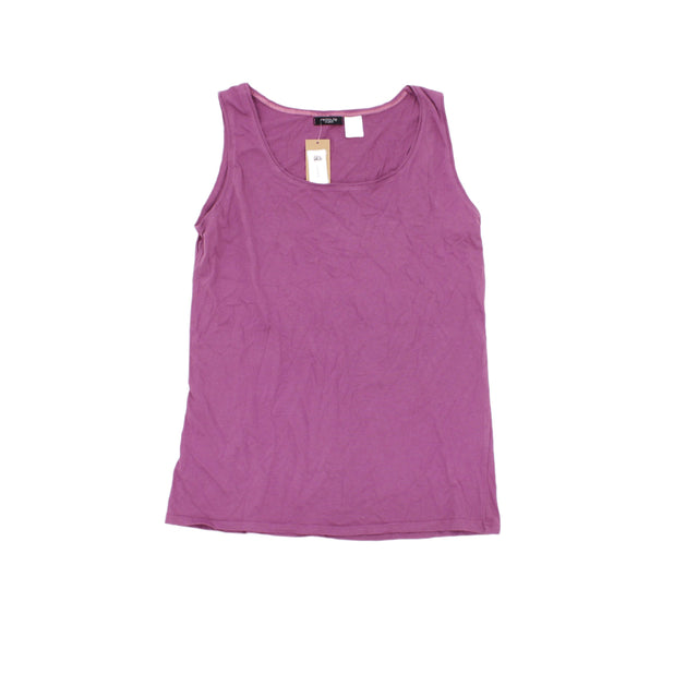 Redoute Women's T-Shirt UK 8 Purple 100% Cotton