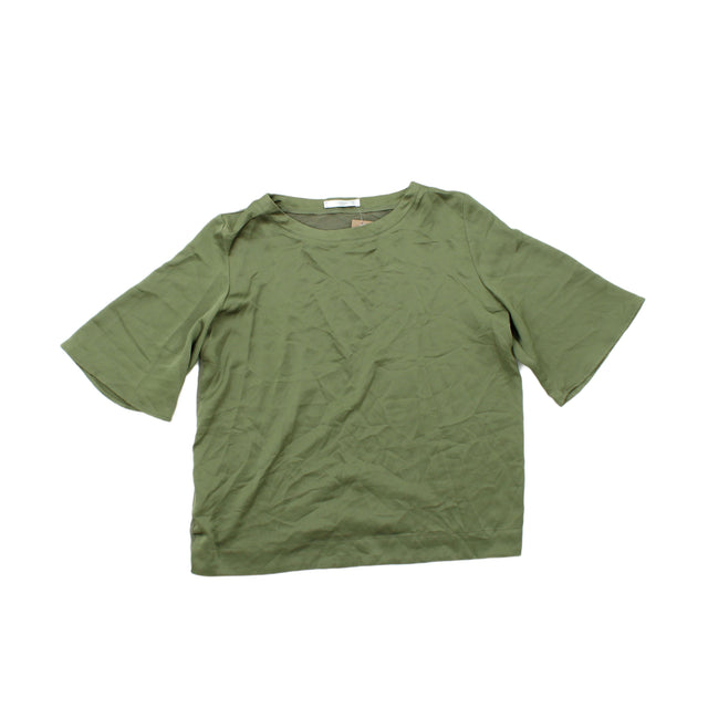 Mango Women's Top L Green 100% Polyester