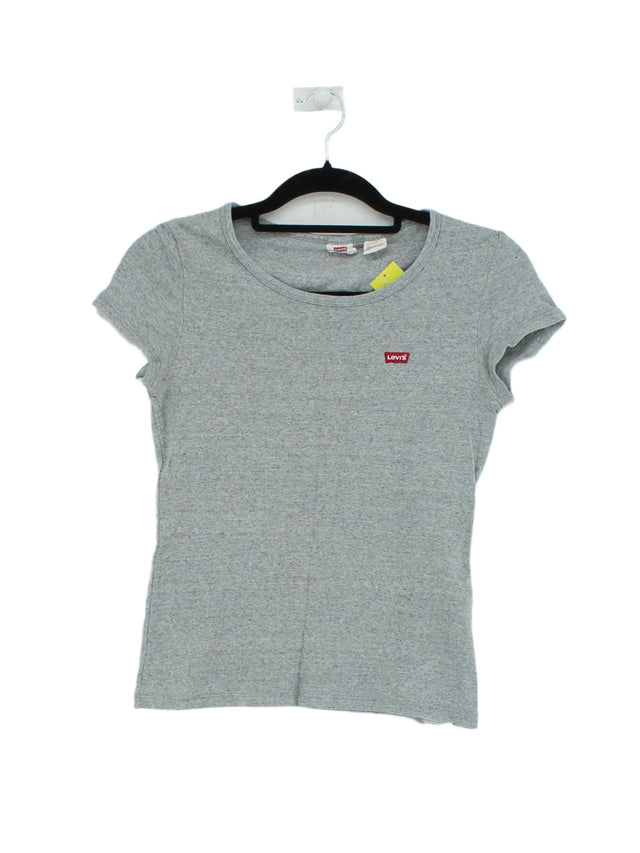 Levi’s Women's T-Shirt S Grey Cotton with Elastane