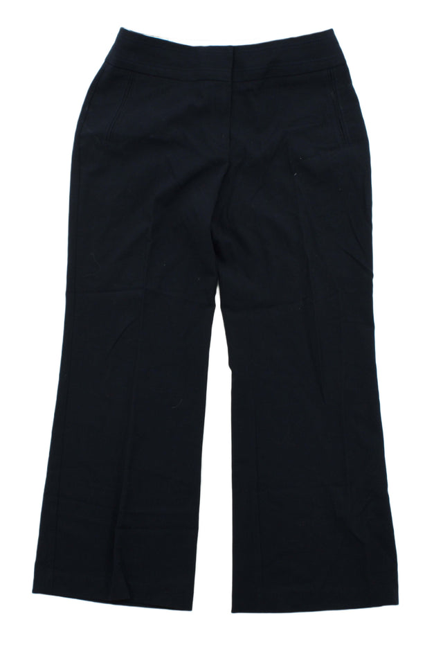 Marks & Spencer Women's Trousers UK 10 Blue Polyester with Viscose, Other