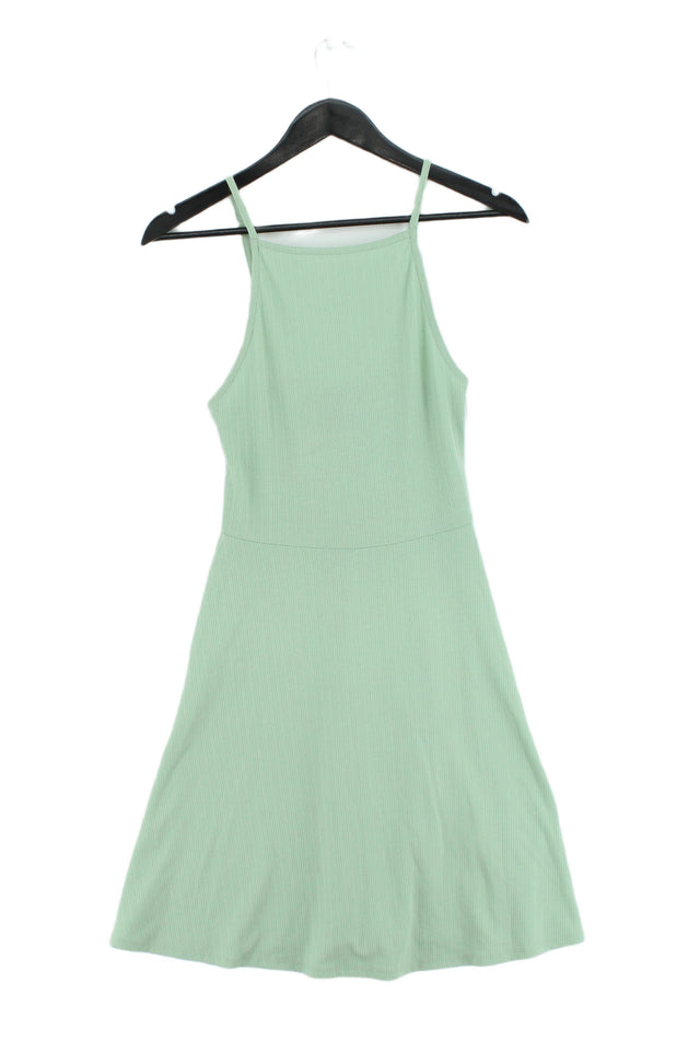 New Look Women's Mini Dress UK 8 Green Polyester with Viscose, Elastane