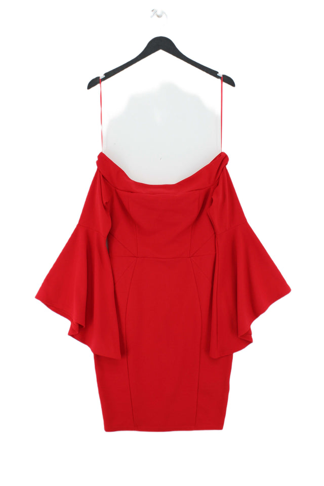 Lipsy Women's Mini Dress UK 10 Red Polyester with Elastane