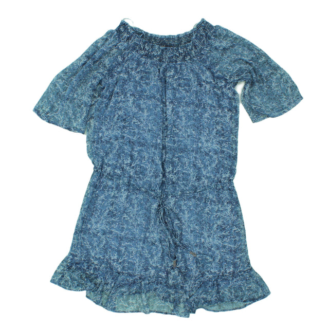 Maison De Nimes Women's Mini Dress UK 6 Blue 100% Polyester
