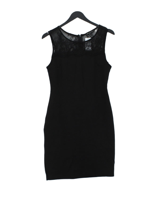 MNG Women's Mini Dress S Black Viscose with Elastane, Polyester