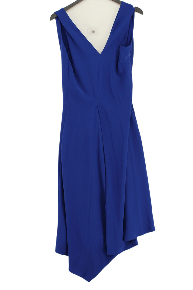 Jasper Conran Women's Midi Dress UK 8 Blue 100% Polyester