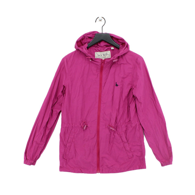 Jack Wills Women's Jacket UK 10 Purple Cotton with Nylon