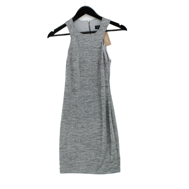 Topshop Women's Midi Dress UK 8 Grey Polyester with Other