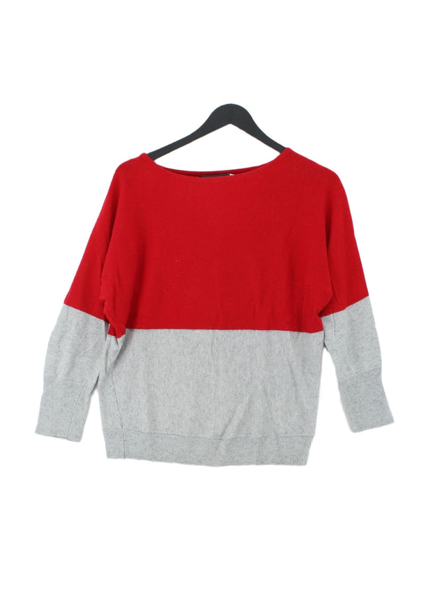 Mint Velvet Women's Jumper XS Red Cotton with Cashmere, Polyamide, Viscose