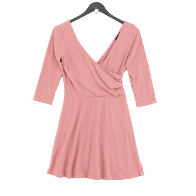 Topshop Women's Mini Dress UK 10 Pink Nylon with Elastane