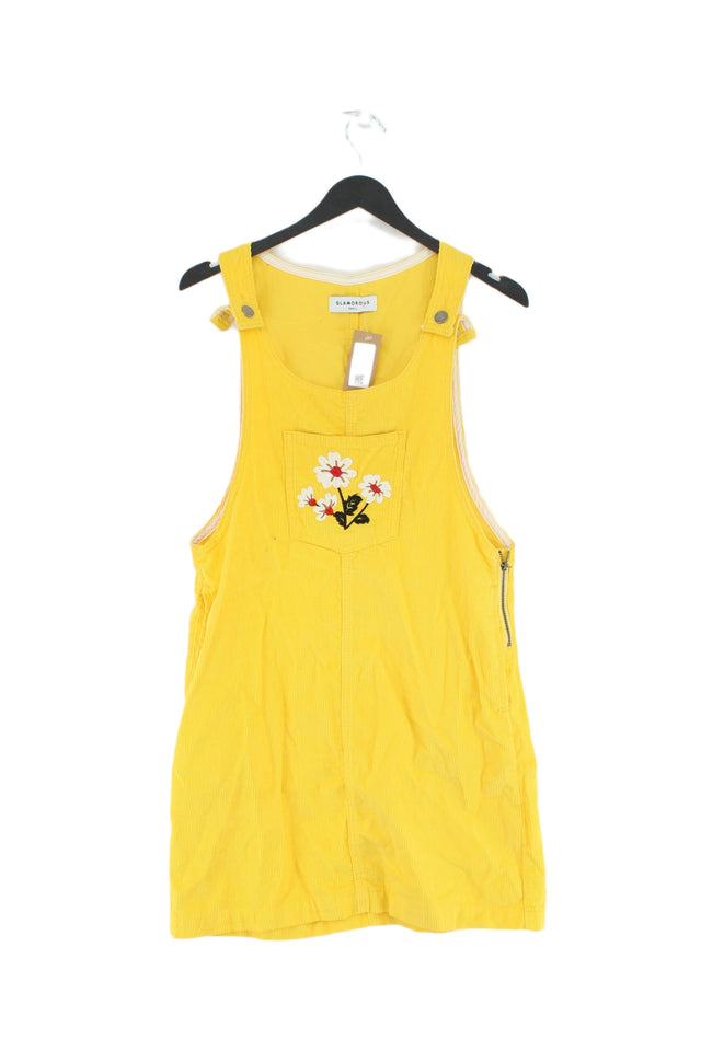 Glamorous Women's Mini Dress S Yellow 100% Cotton