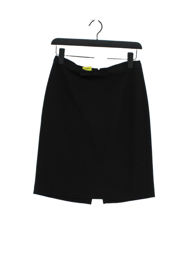 Hobbs Women's Midi Skirt UK 10 Black Polyester with Elastane