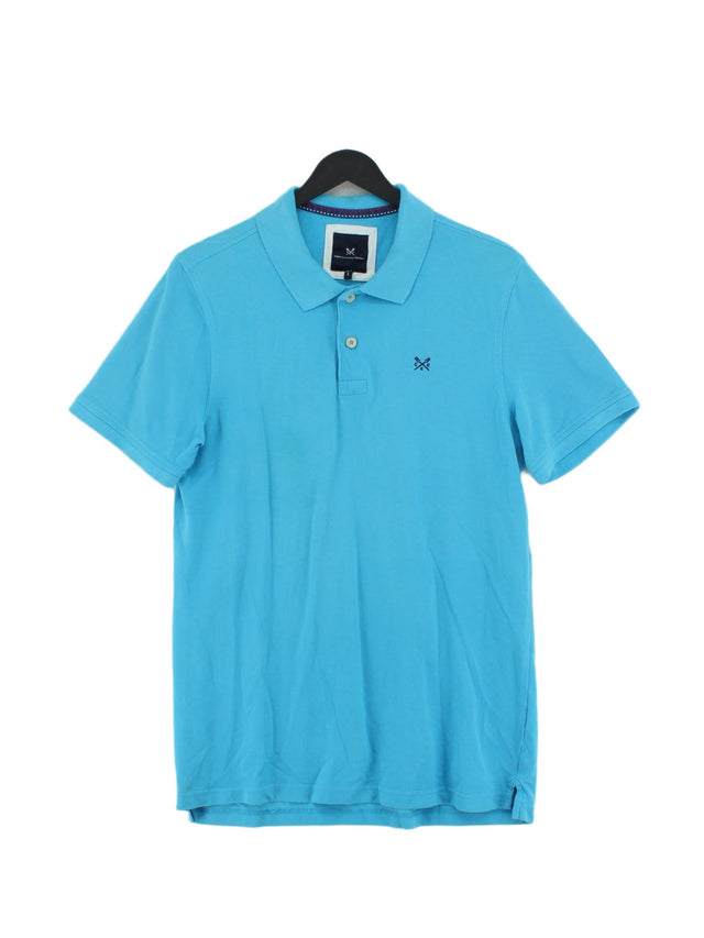 Crew Clothing Men's Polo L Blue 100% Cotton