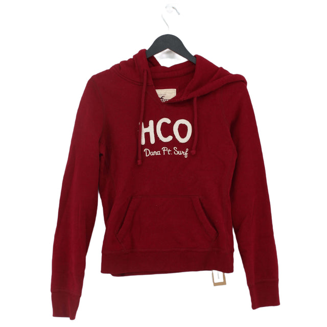 Hollister Women's Jumper S Red Cotton with Polyester