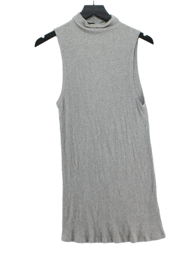 Asos Women's Midi Dress UK 6 Grey Viscose with Elastane